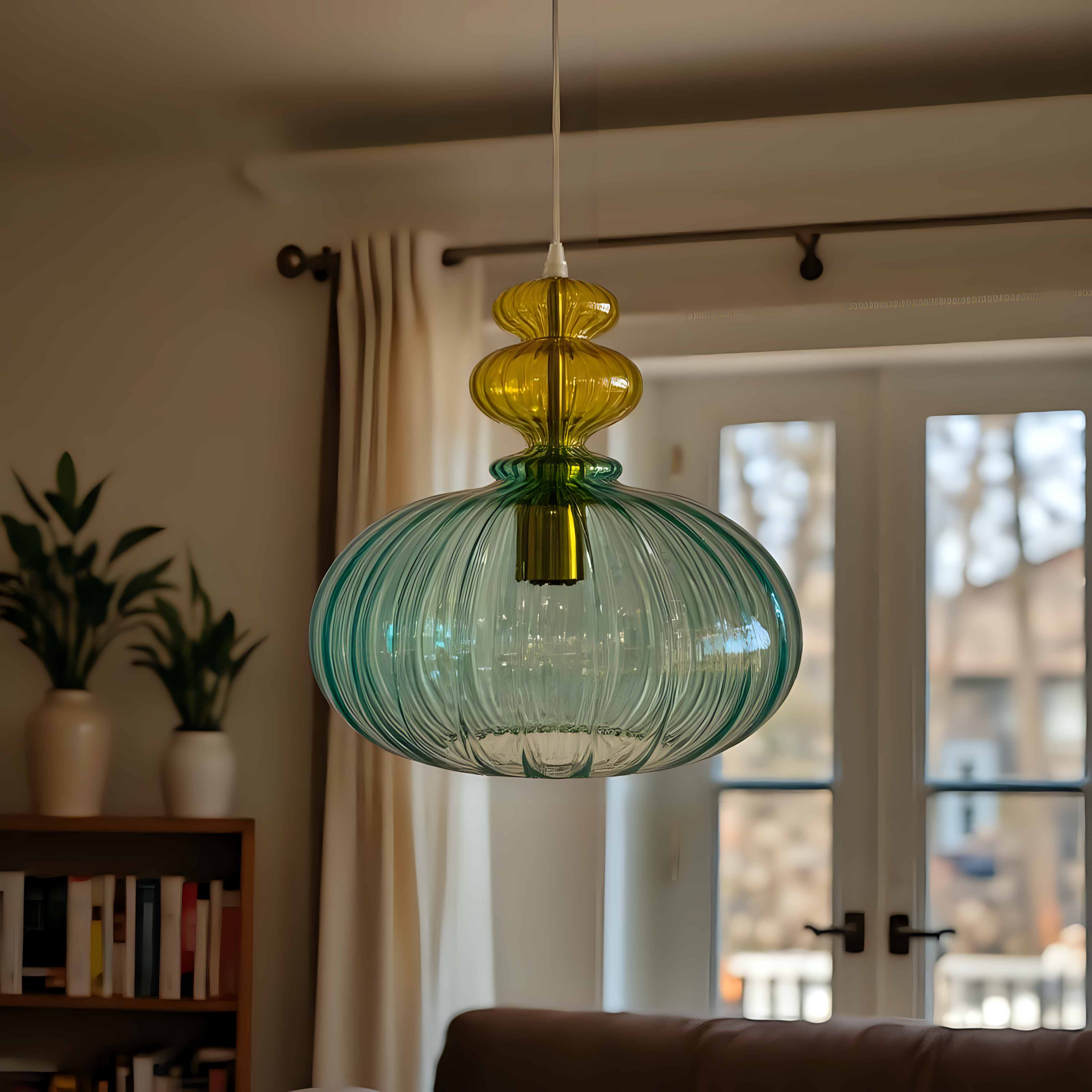 Blown Glass Pendant Light